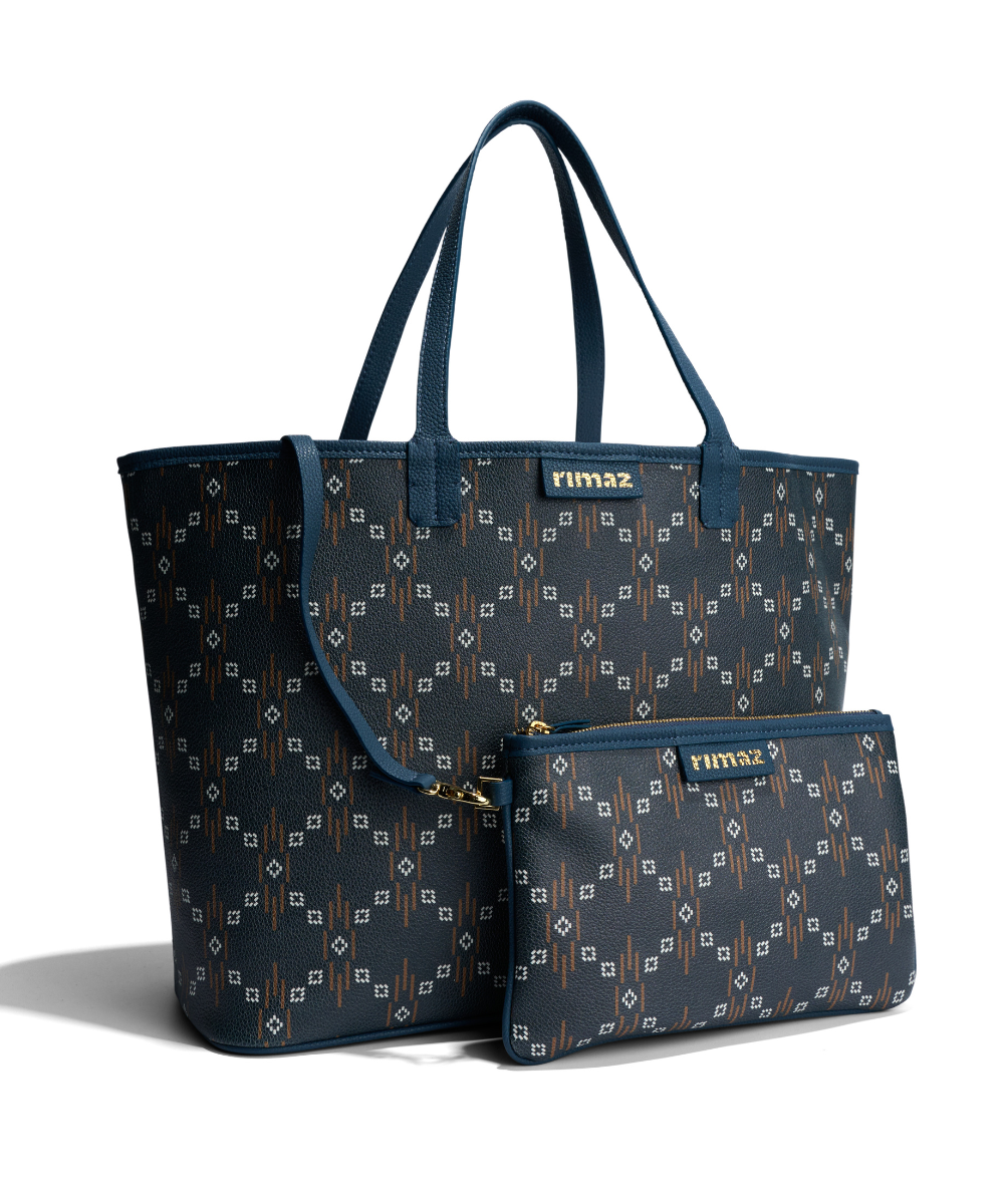 Rimaz Signature Tote in Sama Blue