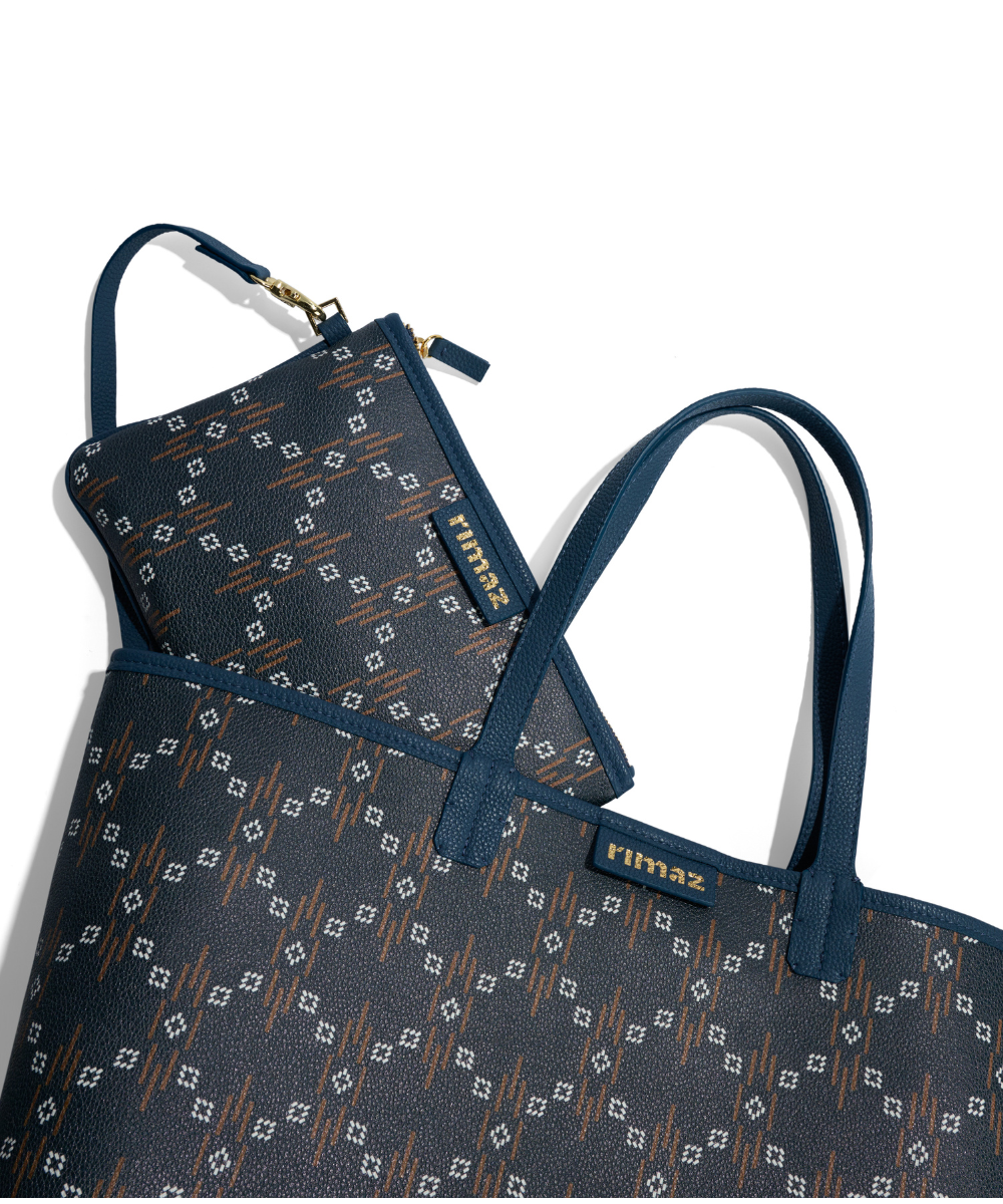 Rimaz Signature Tote in Sama Blue